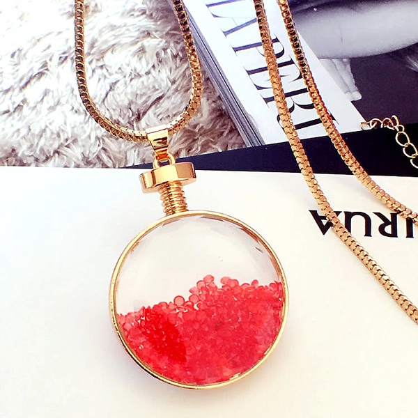 Дамски огърлици с цветни кристали