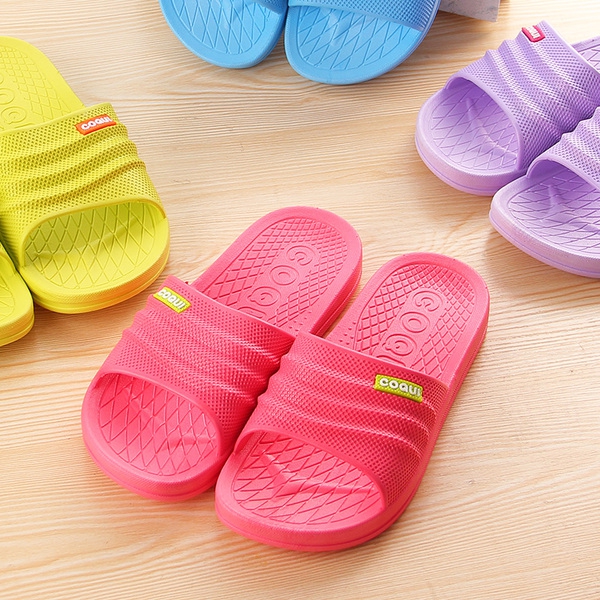 Дамски и мъжки чехли за баня, плаж и ежедневие - червени, черни, сиви, жълти, зелени