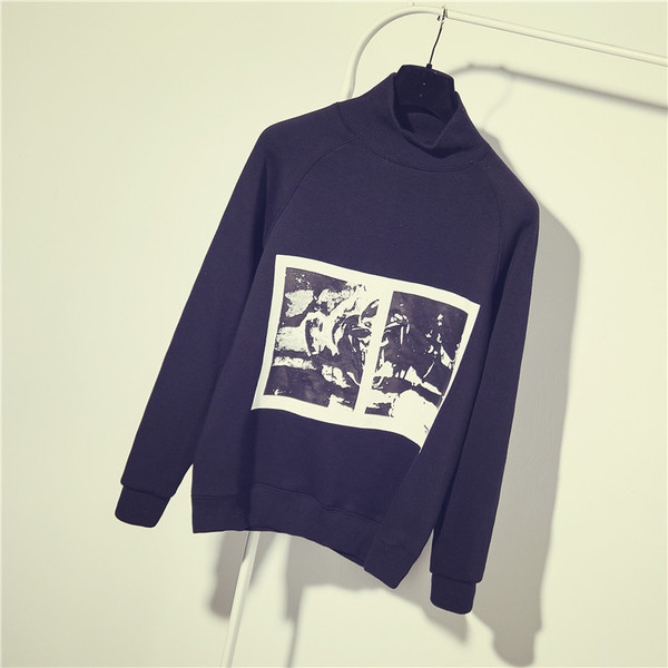 Дамска блуза с дълги ръкави в два модела - черен и сив