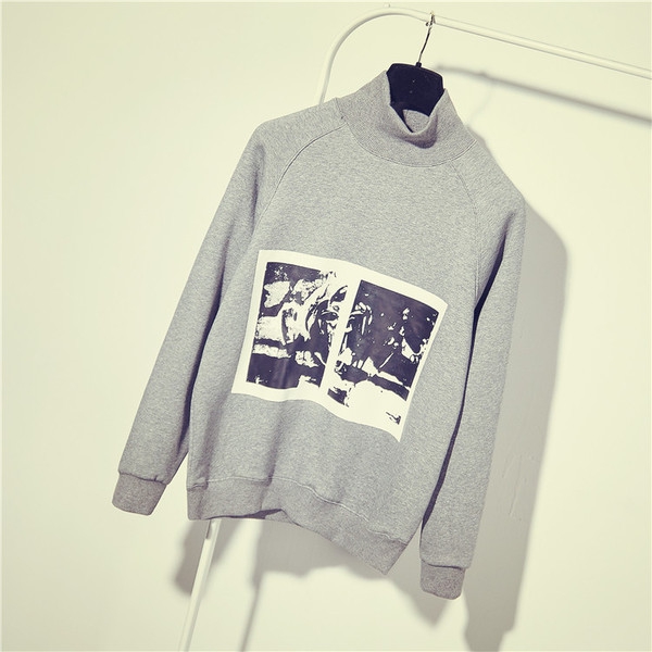 Дамска блуза с дълги ръкави в два модела - черен и сив