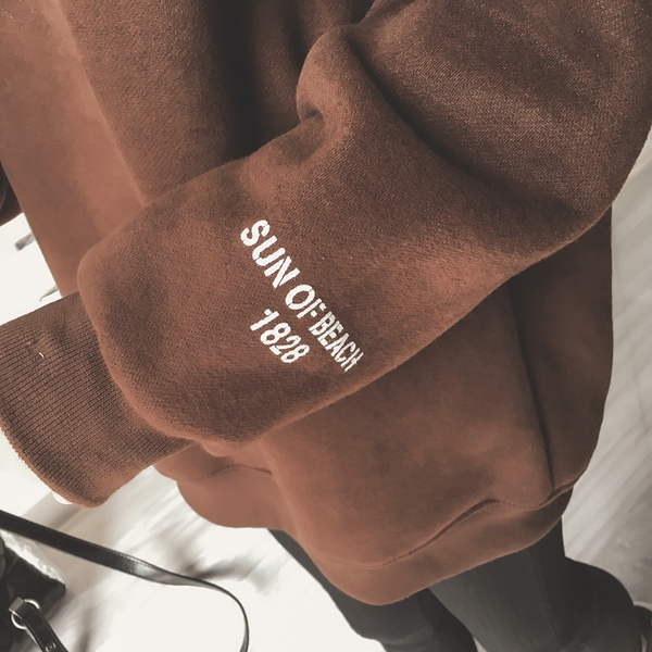 Дамска блуза в кафяв и черен цвят