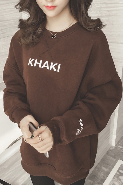 Дамска блуза в кафяв и черен цвят