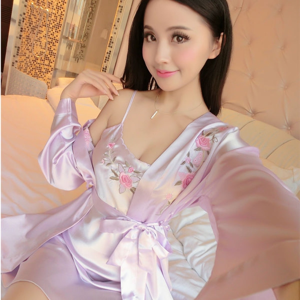 Γυναικείες σέξι πιτζάμες με μακριά μανίκια σε διάφορα χρώματα