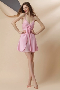 Дамска летна пижама - копринена рокля в различни топ цветове