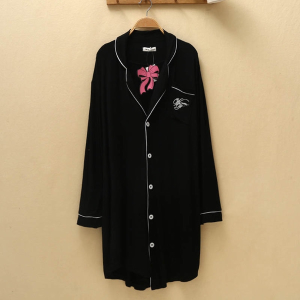 Дамска памучна пижама - различни модели за пролет и есен - черна, розова, синя, модерна