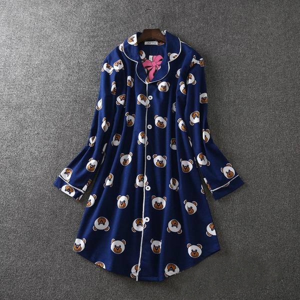 Дамска памучна пижама - различни модели за пролет и есен - черна, розова, синя, модерна