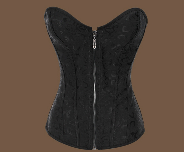 Корсет без презрамки в сив,бял,черен и червен цвят