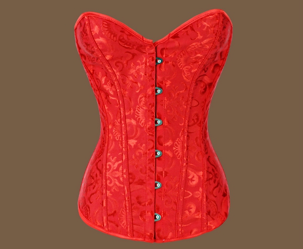 Корсет без презрамки в сив,бял,черен и червен цвят