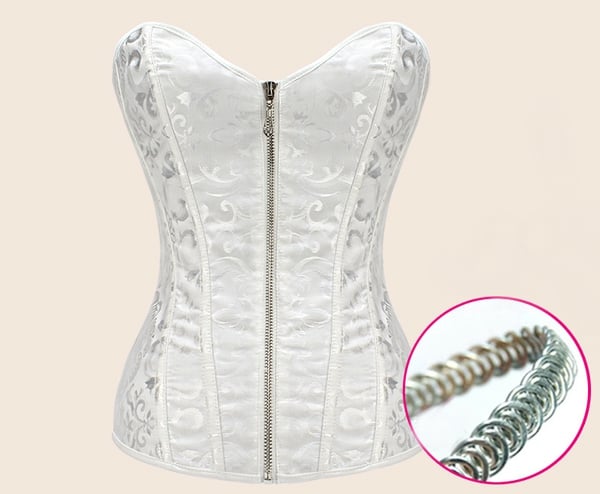 Корсет без презрамки в сив,бял,черен и червен цвят