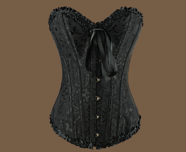 Корсет без презрамки в сив,бял,черен и червен цвят