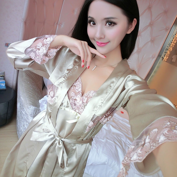 Дамска нощница от две части - стилна и лятна в няколко топ модела - син, сив, червен, розов