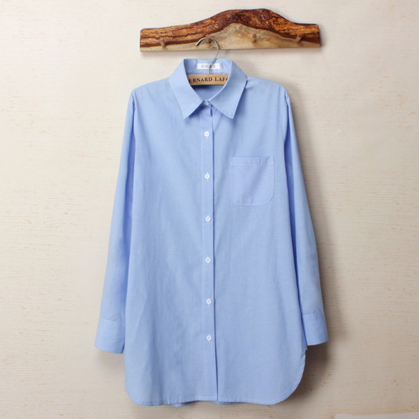 Дамски дънкови ризи - топ модели - синя и бяла