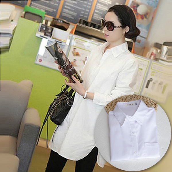 Дамски дънкови ризи - топ модели - синя и бяла