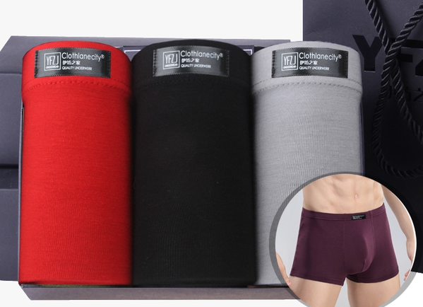 Комплект мъжки боксерки - червен, сив, черен и лилав