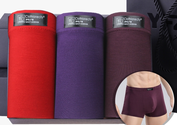 Комплект мъжки боксерки - червен, сив, черен и лилав