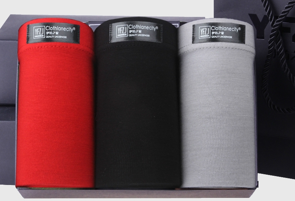 Комплект мъжки боксерки - червен, сив, черен и лилав