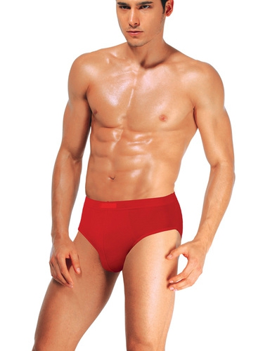 Мъжки памучни слипове - модерно бельо - червено, сиво, тъмносиньо