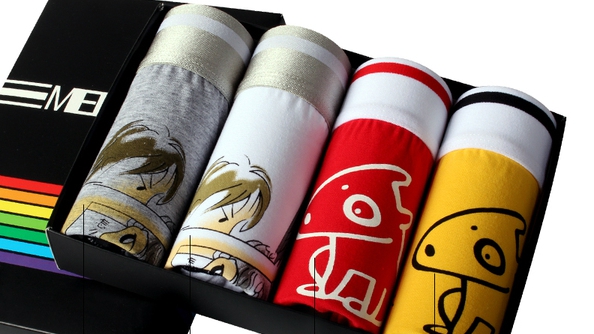 Комплект от мъжко бельо - 4 боксерки - различна комбинация от модели