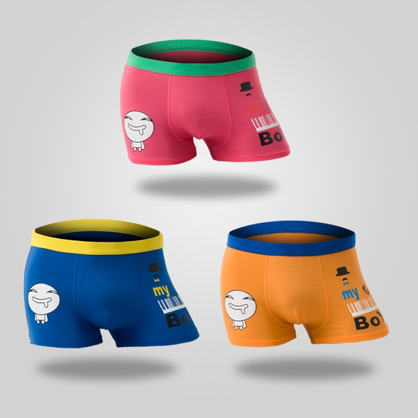 Комплект мъжки боксерки - 3 броя - сини, лилави, зелени - подходящи за подарък