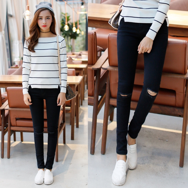 Небрежни дамски дънки - 4 модела 