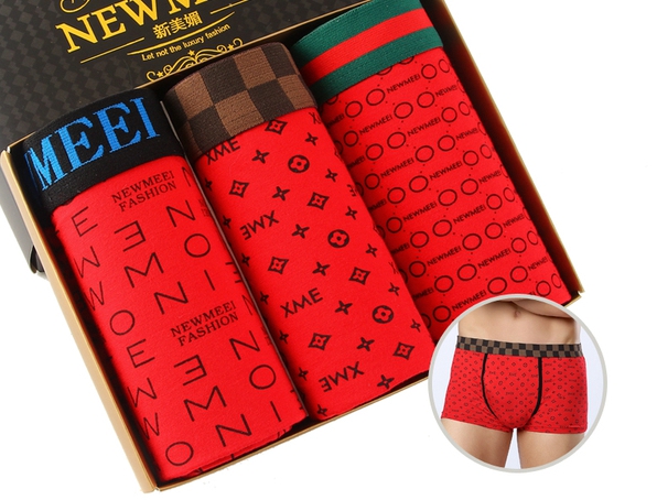 Различни комплекти мъжки боксерки - 3 и 4 броя - червени, жълти, оранжеви, сиви, черни, кафяви и вариант чорапи и боксерки