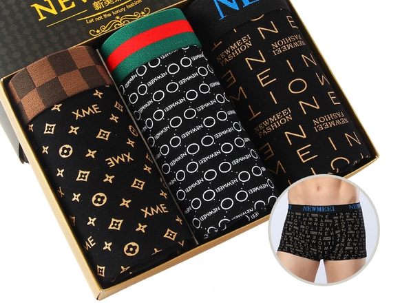 Различни комплекти мъжки боксерки - 3 и 4 броя - червени, жълти, оранжеви, сиви, черни, кафяви и вариант чорапи и боксерки