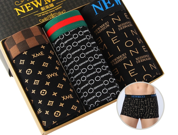 Различни комплекти мъжки боксерки - 3 и 4 броя - червени, жълти, оранжеви, сиви, черни, кафяви и вариант чорапи и боксерки