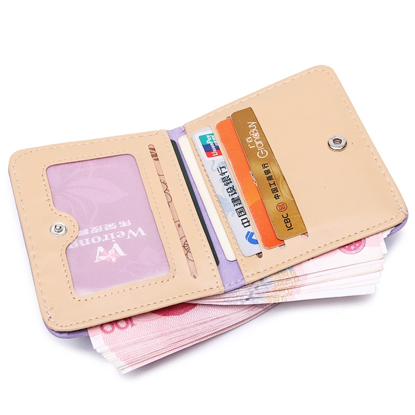 Малък компактен дамски портфейл в осем цвята