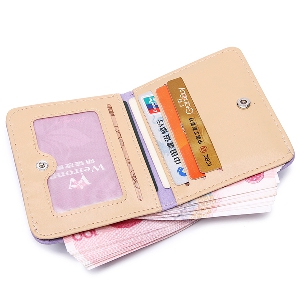 Малък компактен дамски портфейл в осем цвята
