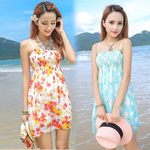 Дамски модерни плажни лятни рокли в различни топ модели