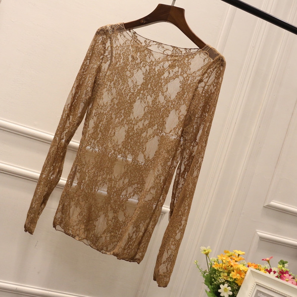 Κυρίες δαντέλα μπλούζα - μοντέλο 4 κορυφή