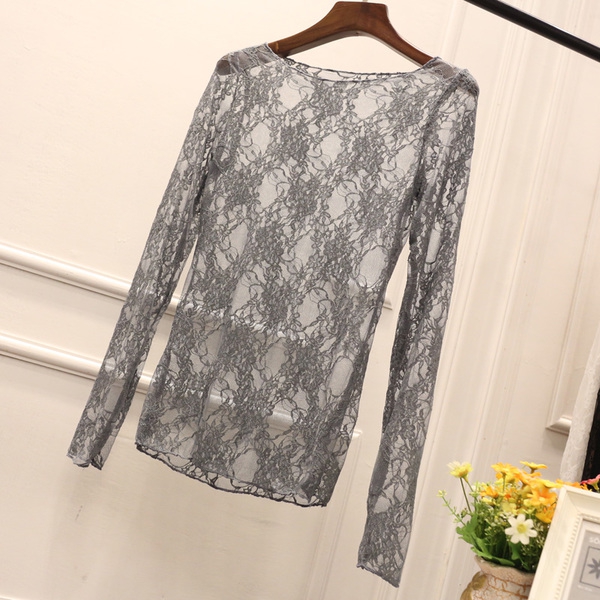 Κυρίες δαντέλα μπλούζα - μοντέλο 4 κορυφή