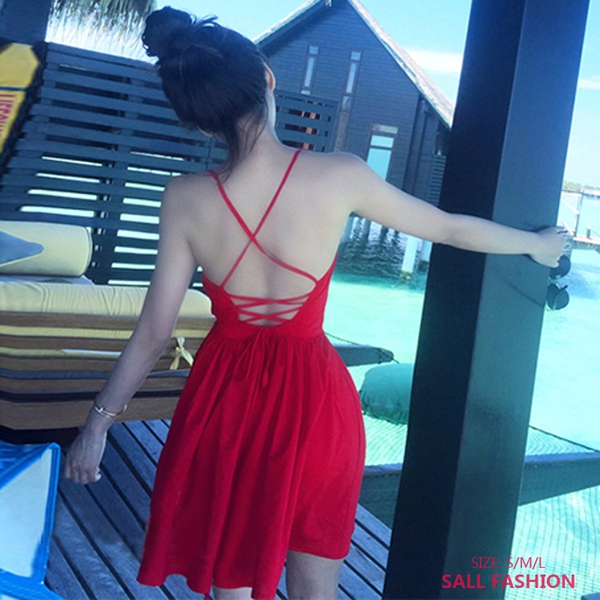 Дамски стилни летни рокли - черни, червени, бели и синьо каре