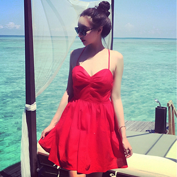 Дамски стилни летни рокли - черни, червени, бели и синьо каре