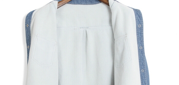 Τζιν μπουφάν των γυναικών με βελούδο