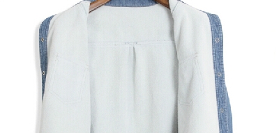 Дамска дънкова риза с кадифе