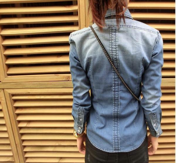 Τζιν μπουφάν των γυναικών με βελούδο