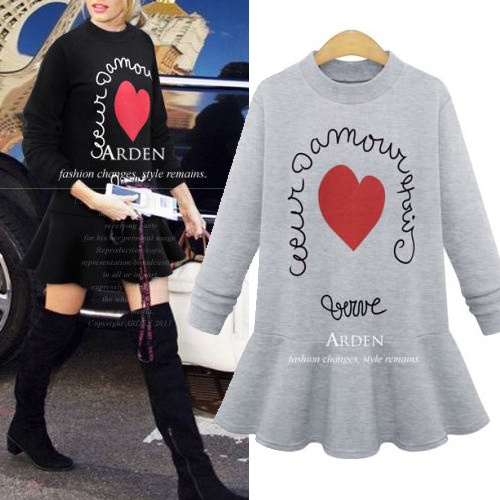 Дамска рокля туника в два модела - сив и черен 