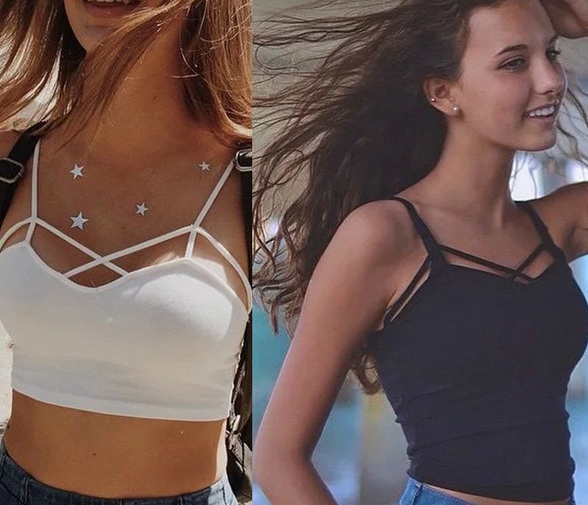 Дамско бюстие - късо и дълго - бяло и черно