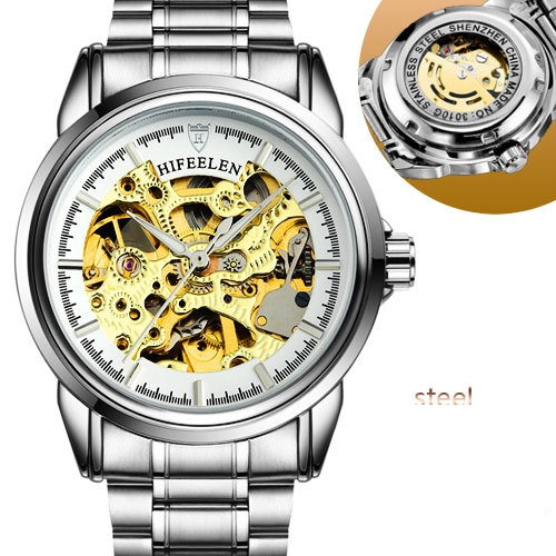 Мъжки стилни часовници с прозрачен циферблат