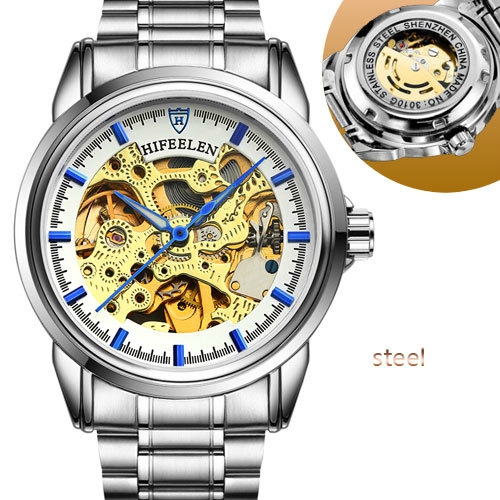 Мъжки стилни часовници с прозрачен циферблат