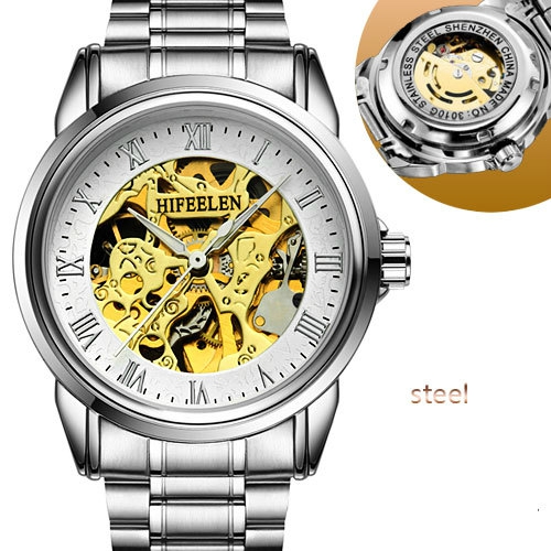 Мъжки стилни часовници с прозрачен циферблат