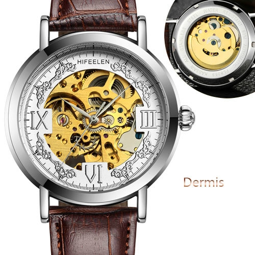 Мъжки стилни часовници с прозрачен циферблат