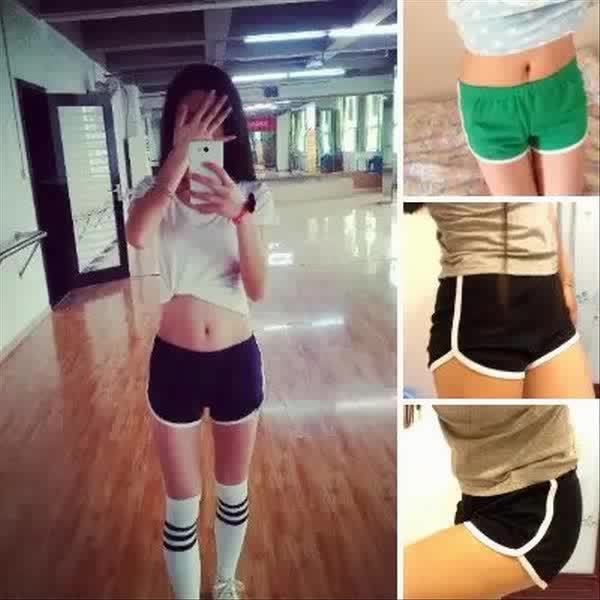 Дамски къси панталони - еластични, плажни и спортни - зелени, жълти, розови, сини и червени