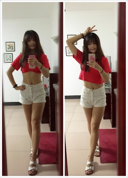 Γυναικεία  καλοκαίρινα  σύντομα πουκάμισα - κόκκινο, μπλε, ροζ, λευκό