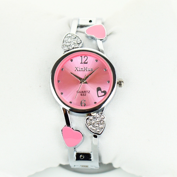 Γυναικείο ρολόι σε ροζέ και λευκό