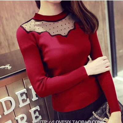 Ефектна дамска блуза с мрежа 