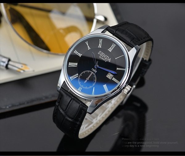 Мъжки часовници  с кожена каишка