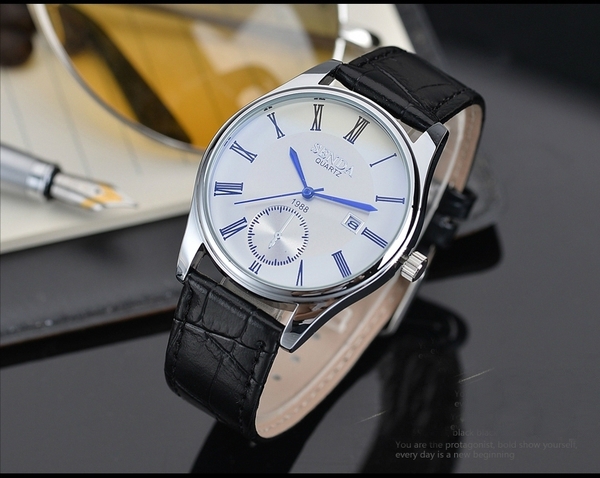 Мъжки часовници  с кожена каишка