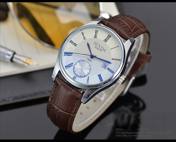 Мъжки часовници  с кожена каишка